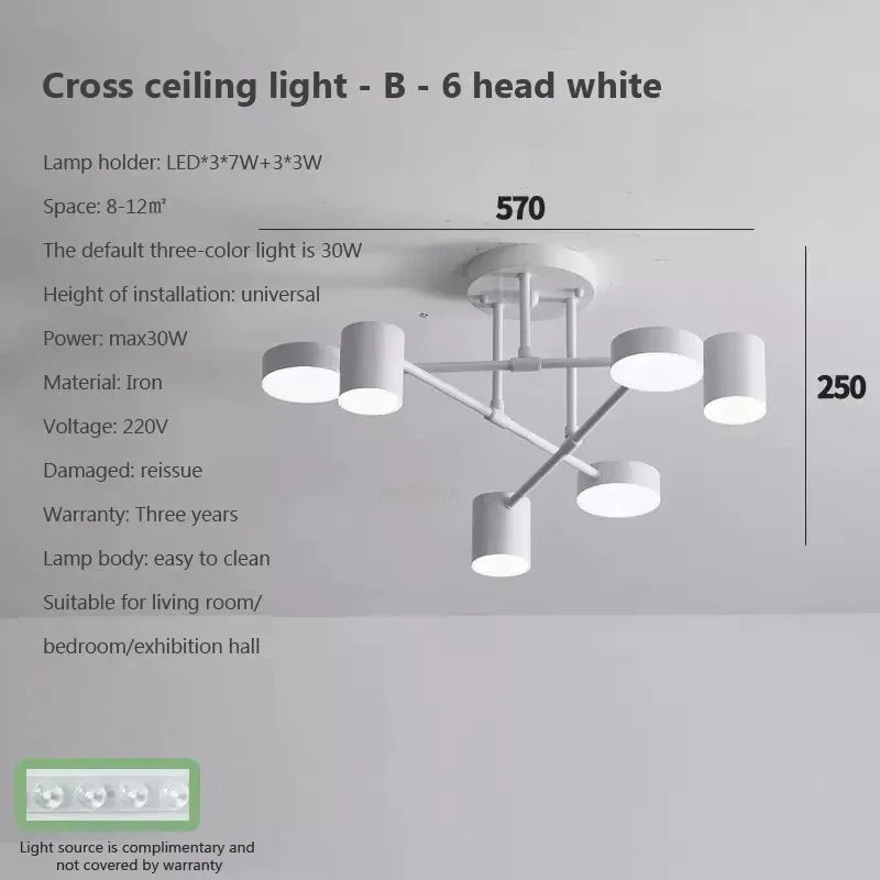 Modern LED Ceiling Chandelier 6 Heads Hanging Lamp Gold Black For Dining Room Living Rooms Bedroom Hall Home Decor Fixtures