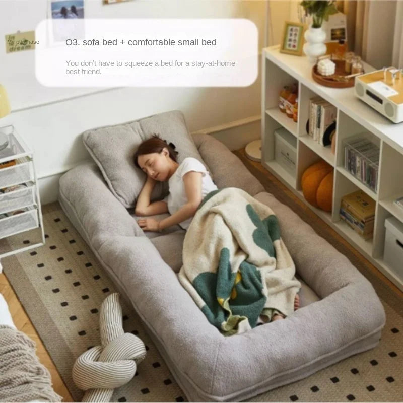 X&D Lazy New Xinjiang Cotton Comfortable Leisure Sofa Bed Sofa Bed Foldable Single Double Bedroom Dual Purpose Lazy Sofa Lying