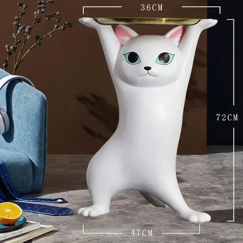 Enchanting Cat Coffee Table Welcome Large Living Room TV Stand Sofa Next To Floor Tray Housewarming Gift Large Ornaments