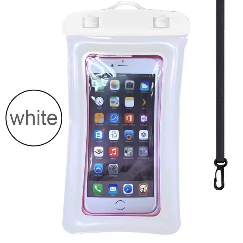 Floating Airbag Waterproof Swimming Bag Phone Case & Strap for Iphone 11 12 13 14 15 Pro Max Samsung S23 S22 Xiaomi Huawei Cover