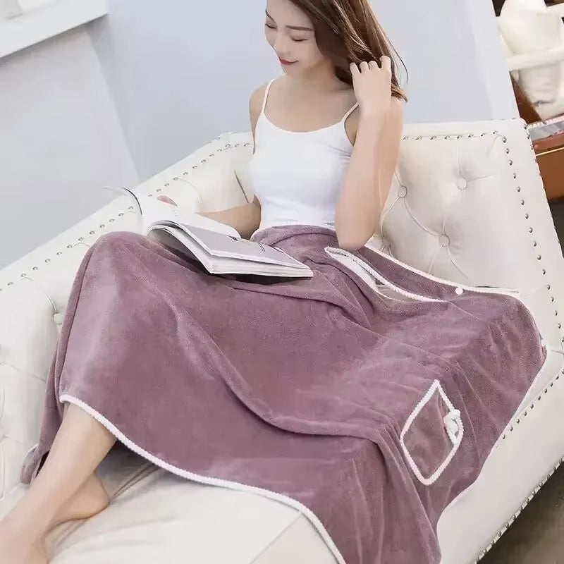 Womens Bath Towels Girls Wearable 140*85Cm Fast Drying Bathing Beach Spa Bathrobes Wash Clothing, Shower Bath and Gym Towel