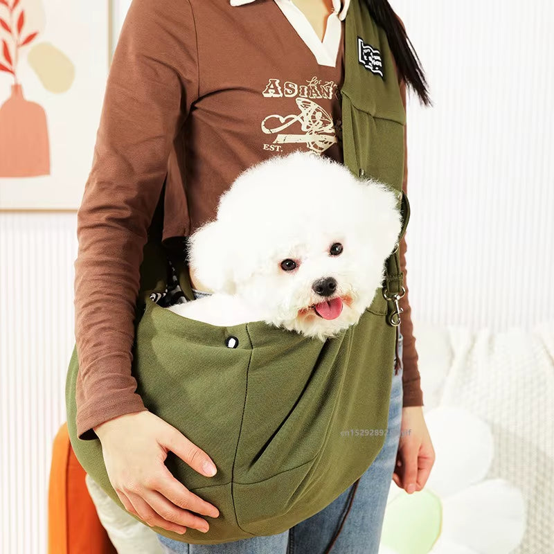 Comfortable Pet Crossbody Shoulder Bag Outdoor Travel Portable Cat Puppy Sling Carrier Bag Dog Carrying Supplies