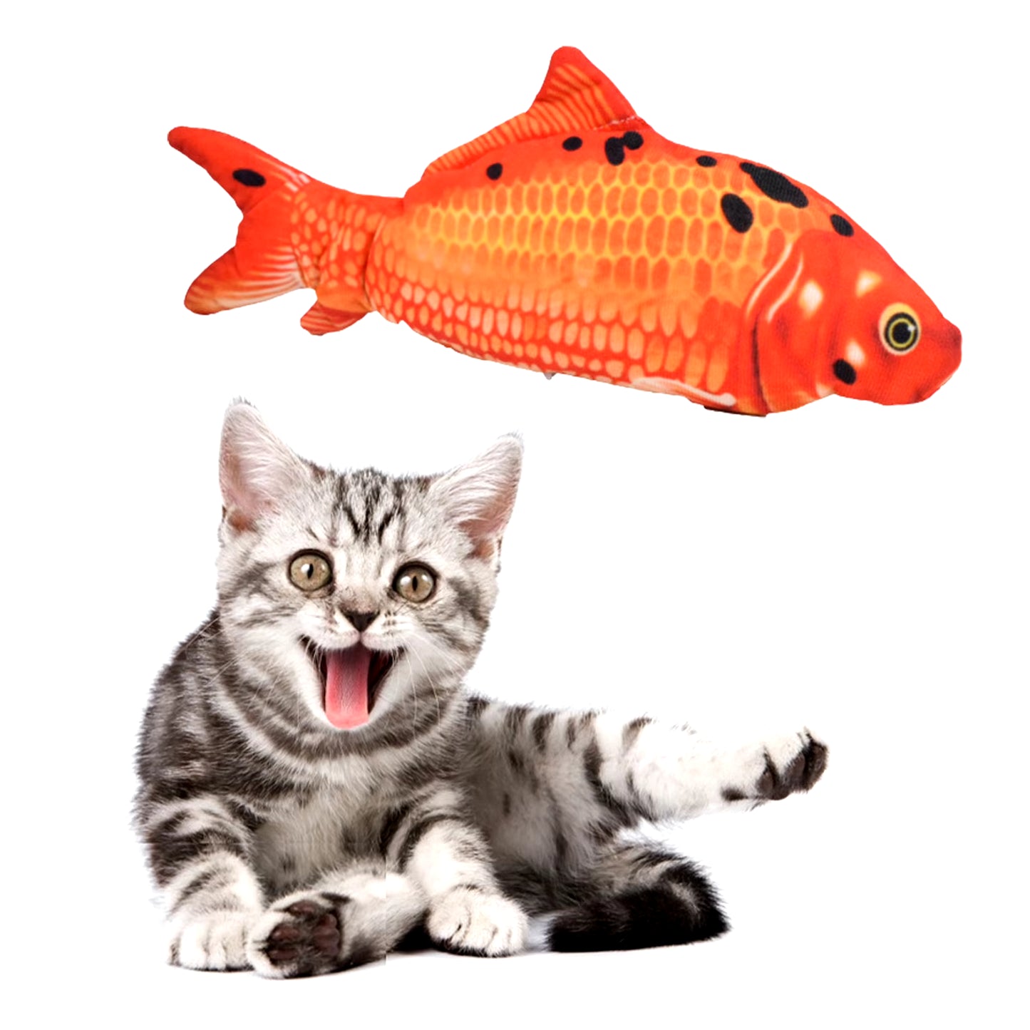 Cat Toys Fish USB Charger Fish Interactive Electric Floppy Fish Cat Toy Realistic Pet Cats Chew Bite Toys Pet Supplies Cats Dog