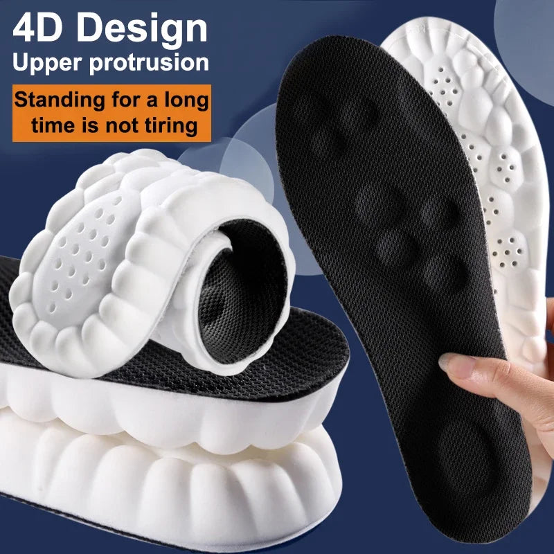 High Elasticity Latex Sport Insoles Soft Shoe Pads Arch Support Orthotic Insoles Breathable Deodorant Shock Absorption Cushion