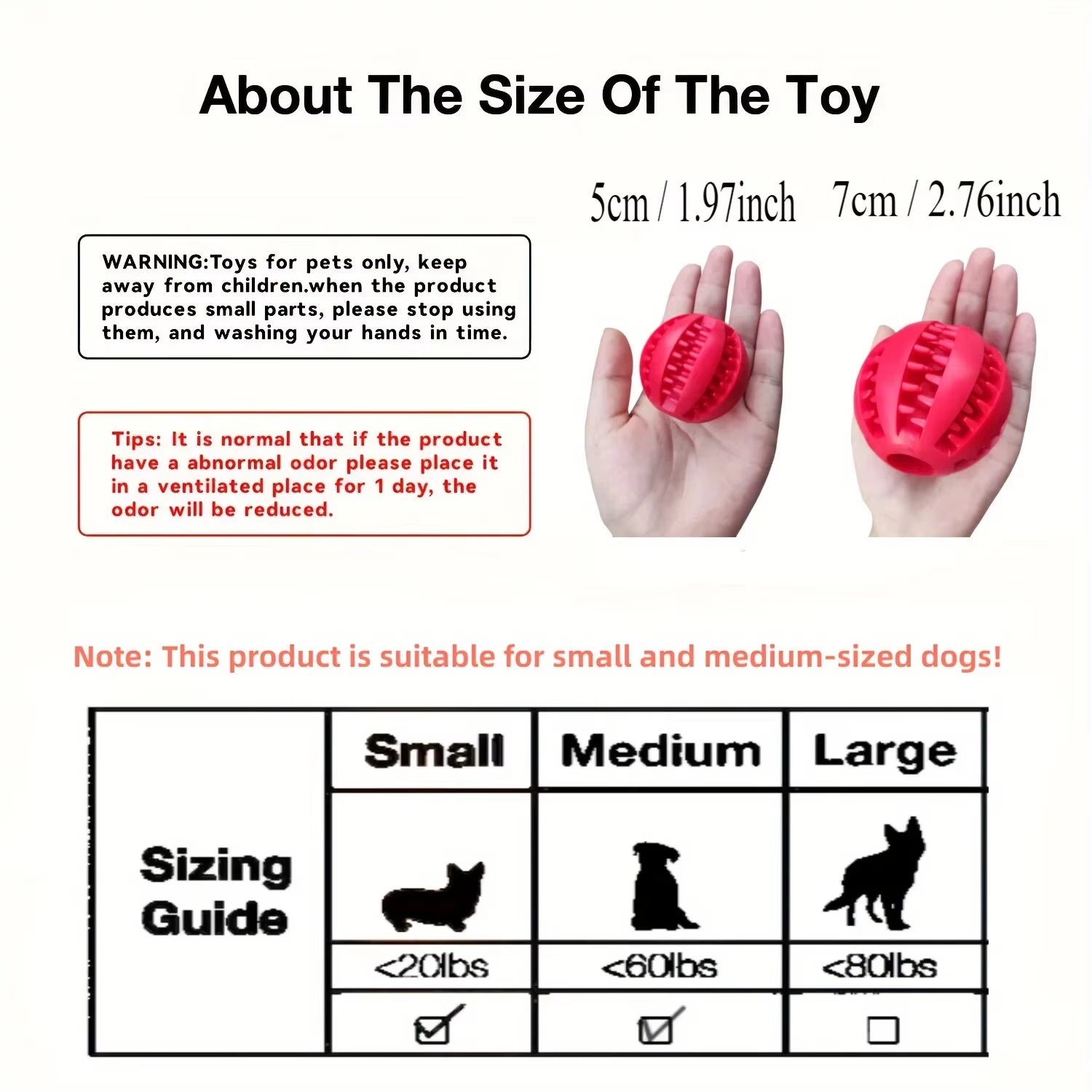 Dog Toy Ball, Nontoxic Bite Resistant Toy Ball for Pet Dogs Puppy Cat, Dog Pet Food Treat Feeder Chew Tooth Cleaning Ball