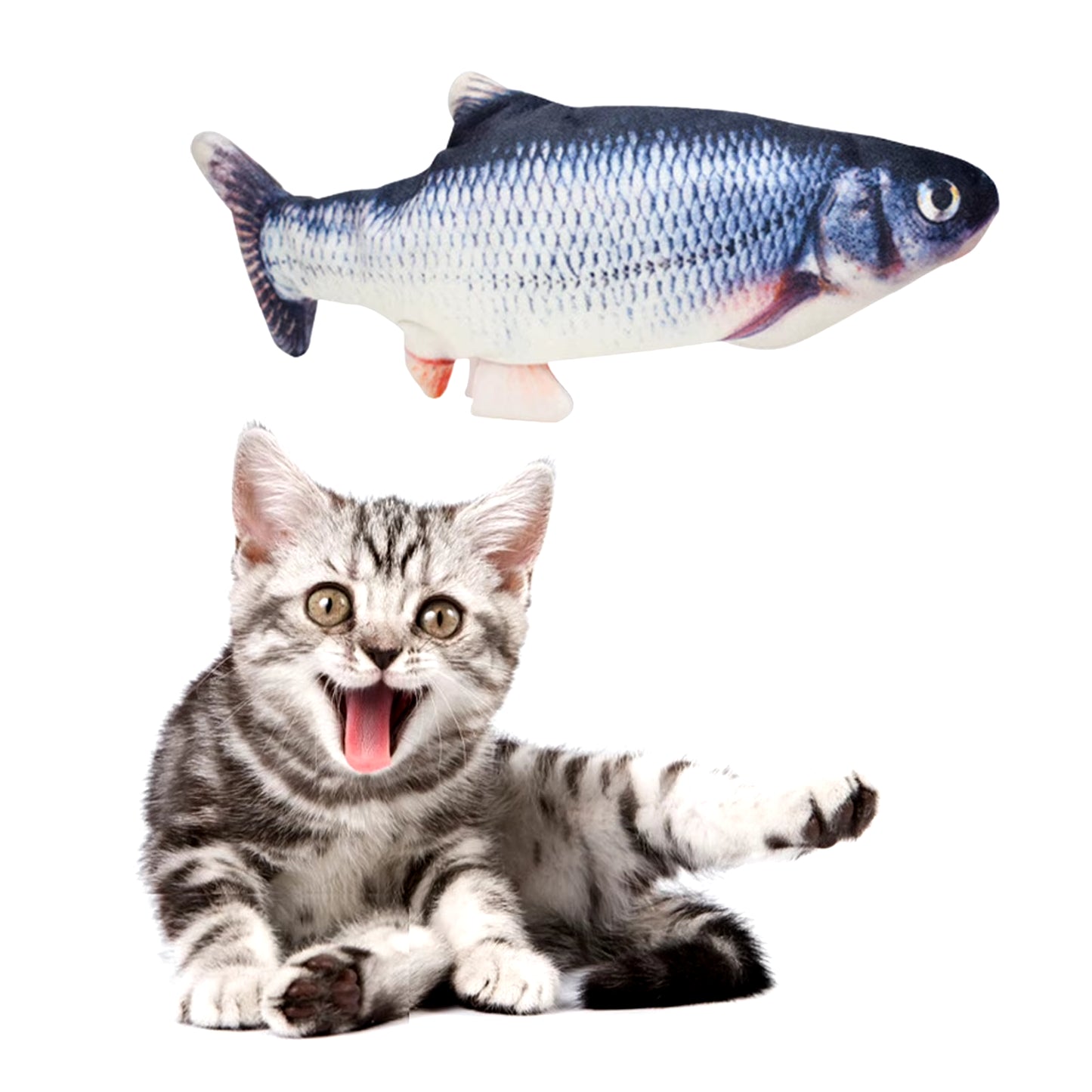 Cat Toys Fish USB Charger Fish Interactive Electric Floppy Fish Cat Toy Realistic Pet Cats Chew Bite Toys Pet Supplies Cats Dog