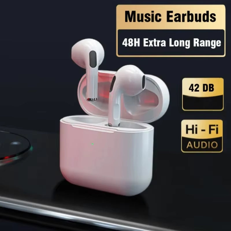 Pro4 True Wireless Earphones Dual Ear in Ear Headphones Ultra Long Standby Running Bass Sports Earburds Music Headset with Mic