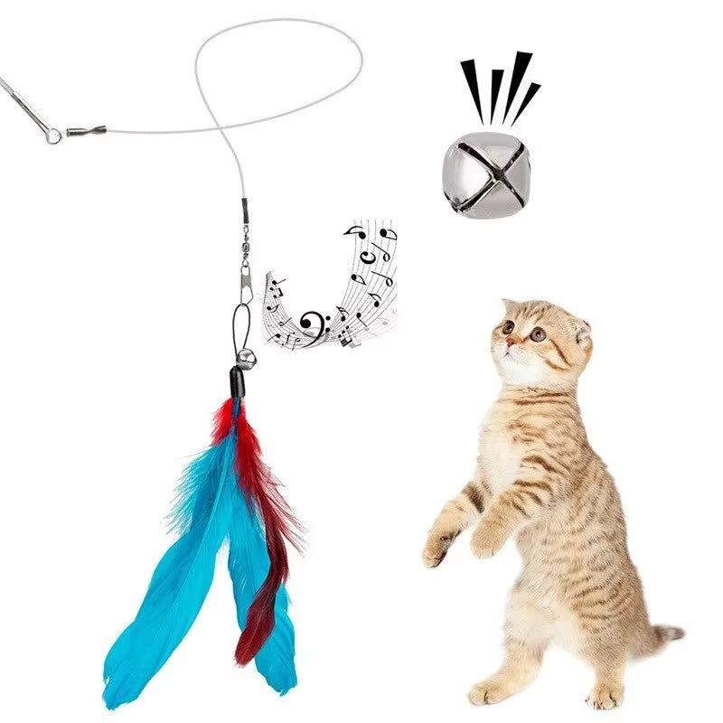 11Pcs Replacement Cat Feather Toy Set Feather Replacement Head Retractable Cat Stick Cat Products