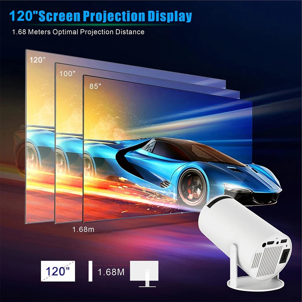 1080P Projector Portable Mini Projetor For Android 11 Dual 200 ANSI Allwinner Cinema Outdoor Projetor Home Movies Mobile Phone