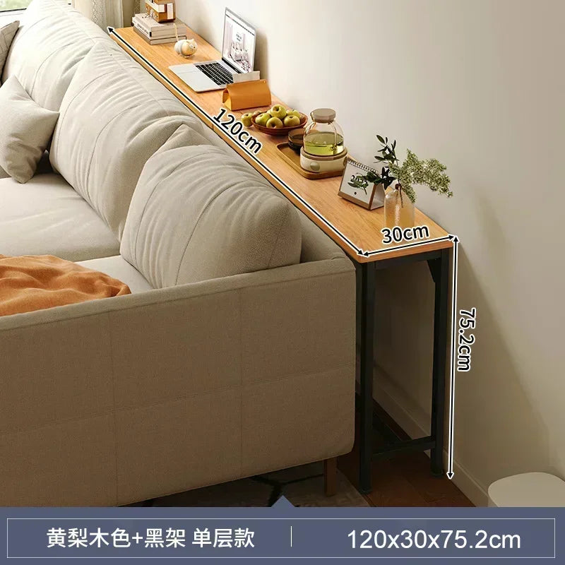 Modern Sofa Gap Table Narrow Side Table Multi-functional Living Room Tea Table Bedside Storage System Space-Saving Coffee Table