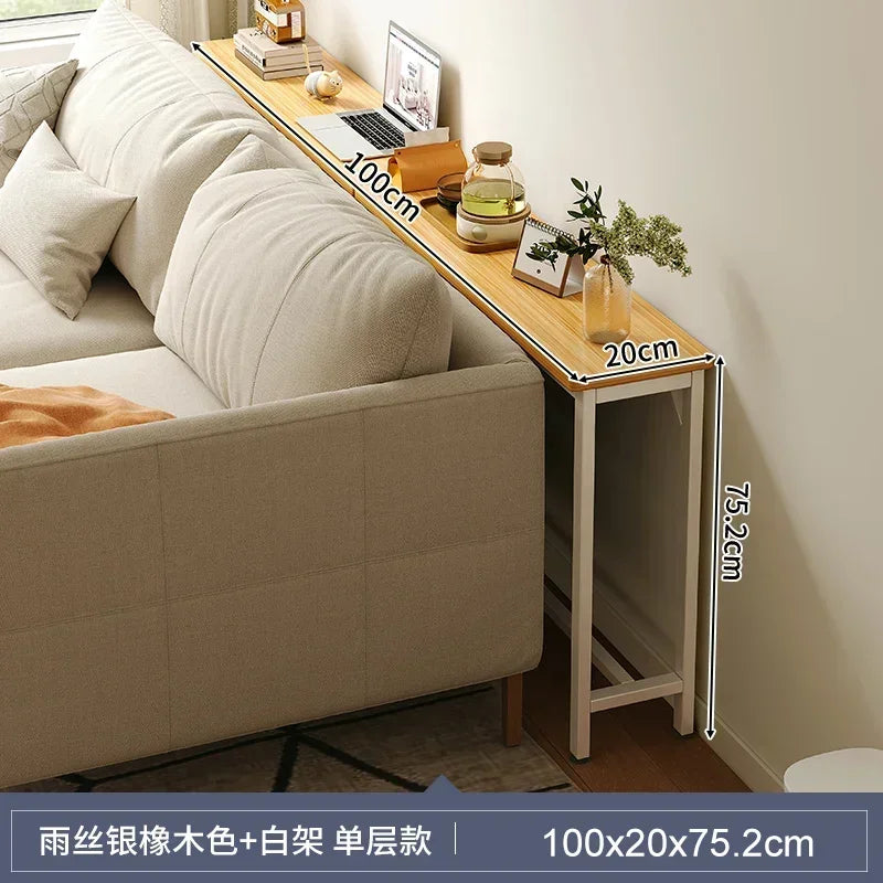 Simple Modern Super Narrow Side Table Stitching Storage System Living Room Bedside Multi-functional Tea Table