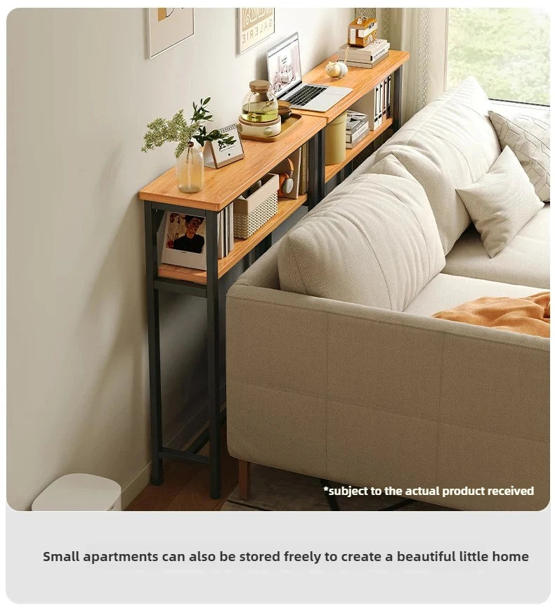 Simple Modern Super Narrow Side Table Stitching Storage System Living Room Bedside Multi-functional Tea Table