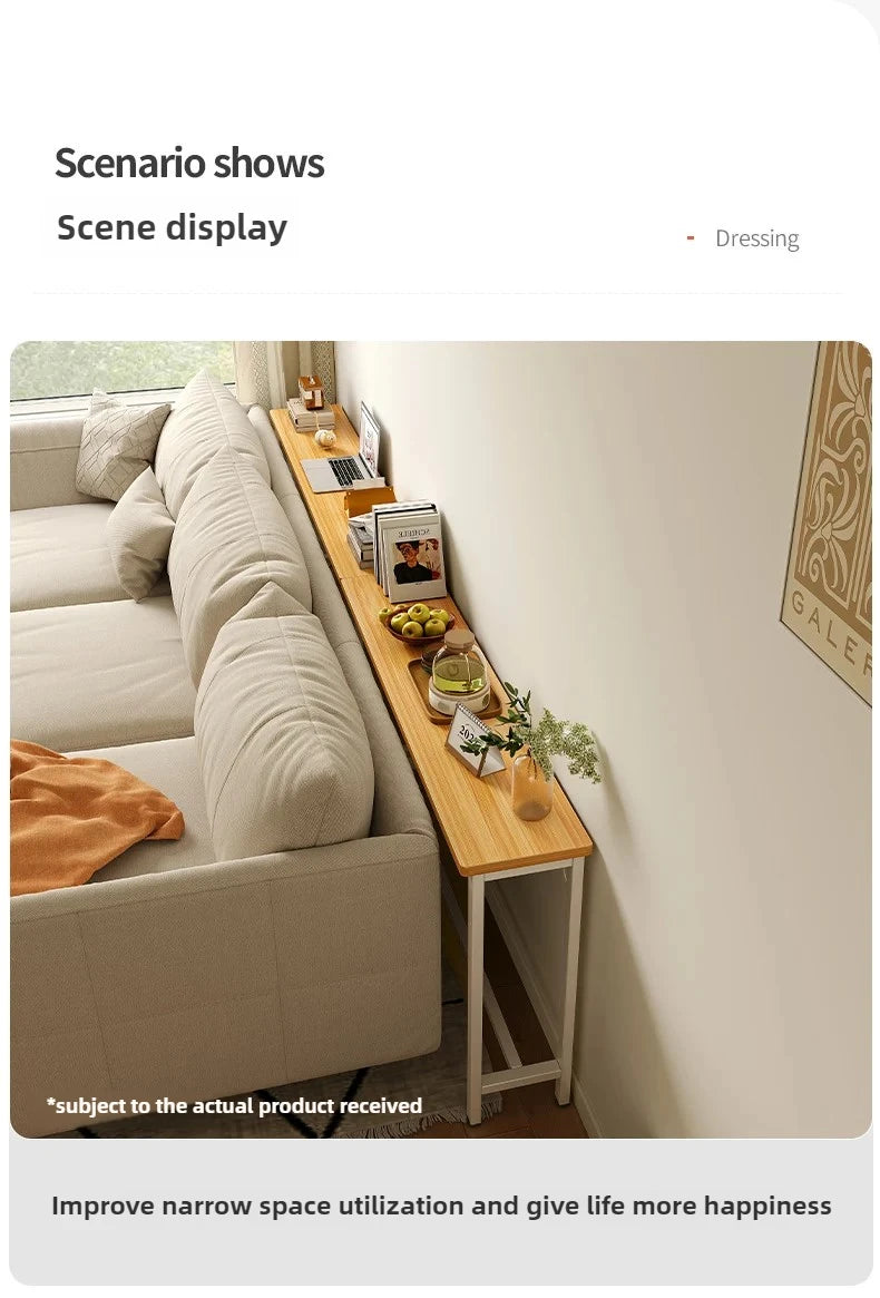 Simple Modern Super Narrow Side Table Stitching Storage System Living Room Bedside Multi-functional Tea Table