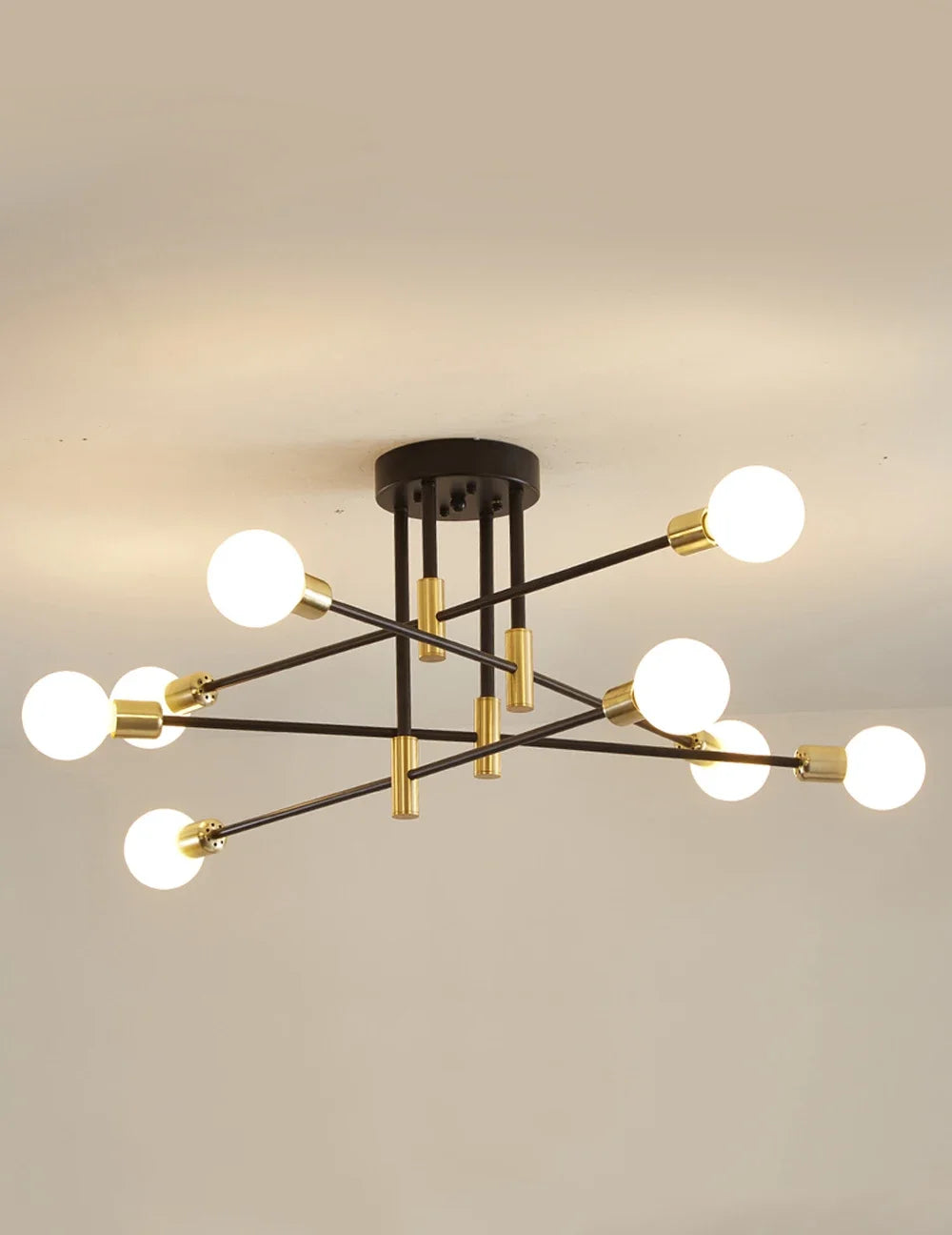 Modern LED Ceiling Light Chandelier for Bedroom Living Dining Room Minimalist Black White Golden Home Decor Lighting Fixture