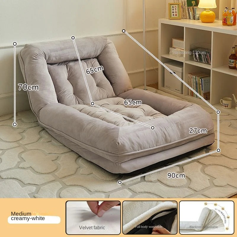 X&D Lazy New Xinjiang Cotton Comfortable Leisure Sofa Bed Sofa Bed Foldable Single Double Bedroom Dual Purpose Lazy Sofa Lying