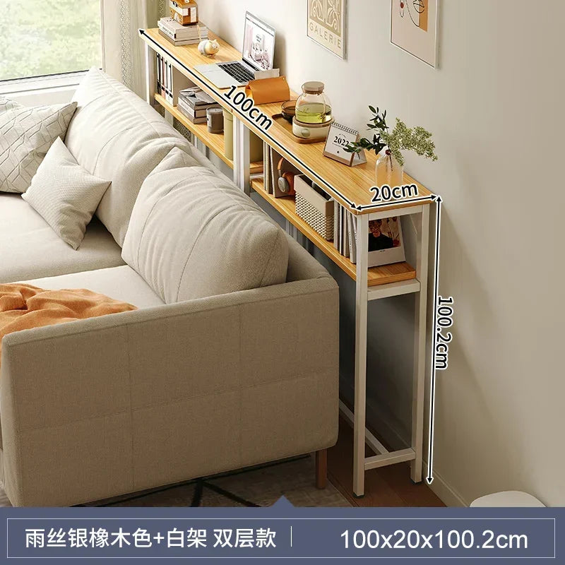 Simple Modern Super Narrow Side Table Stitching Storage System Living Room Bedside Multi-functional Tea Table