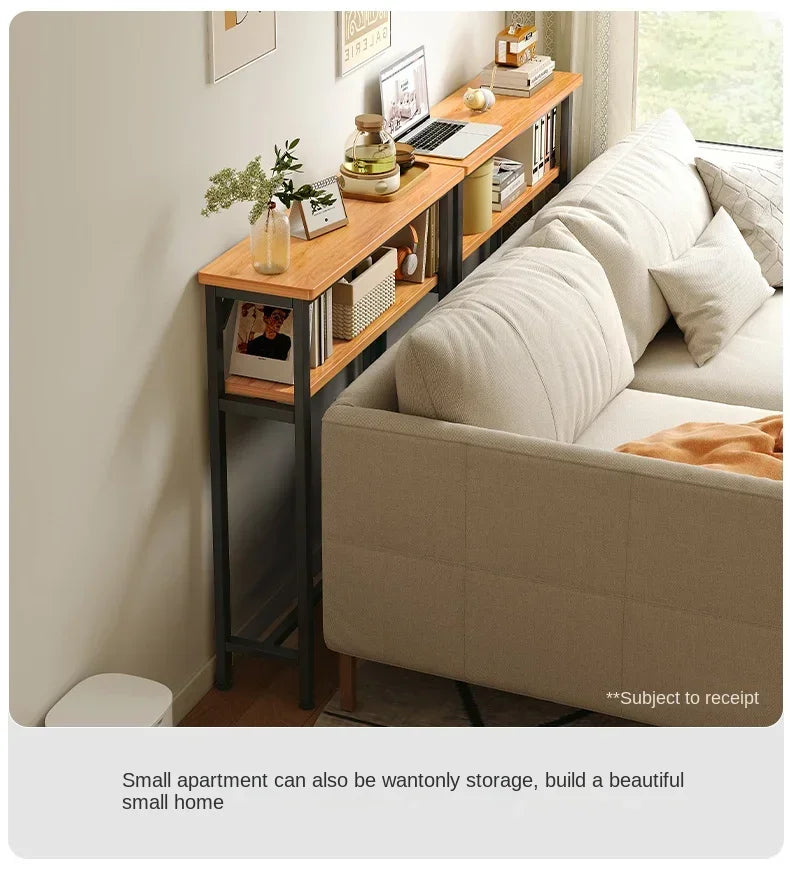 Simple Modern Super Narrow Side Table Stitching Storage System Living Room Bedside Multi-functional Tea Table