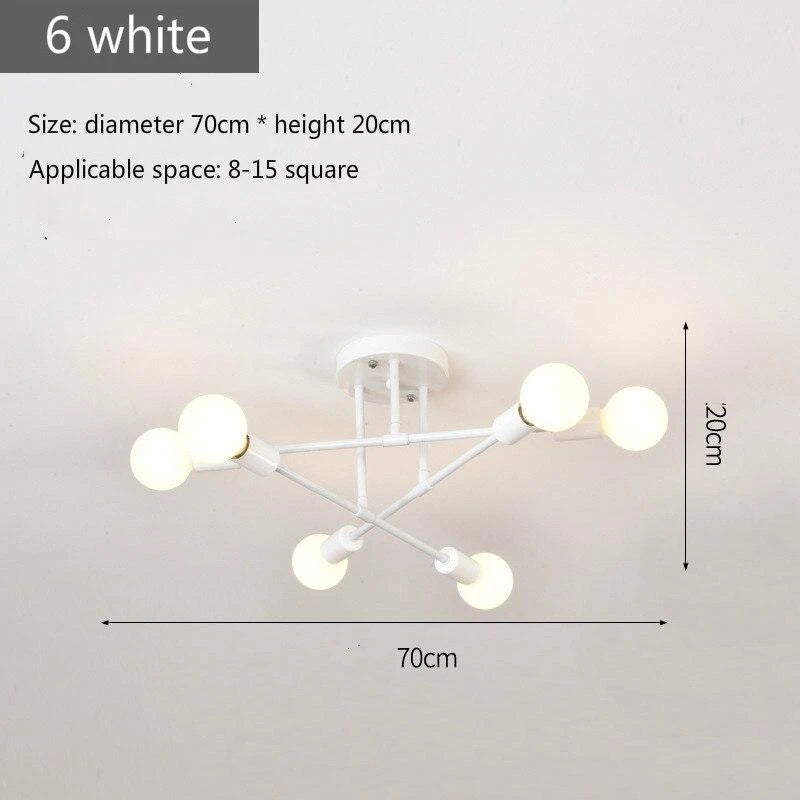 Nordic Minimalist Pendant Light Ceiling Lamp LED Chandelier Suitable for Bedrooms Living Rooms Black Gold Lighting Decoration