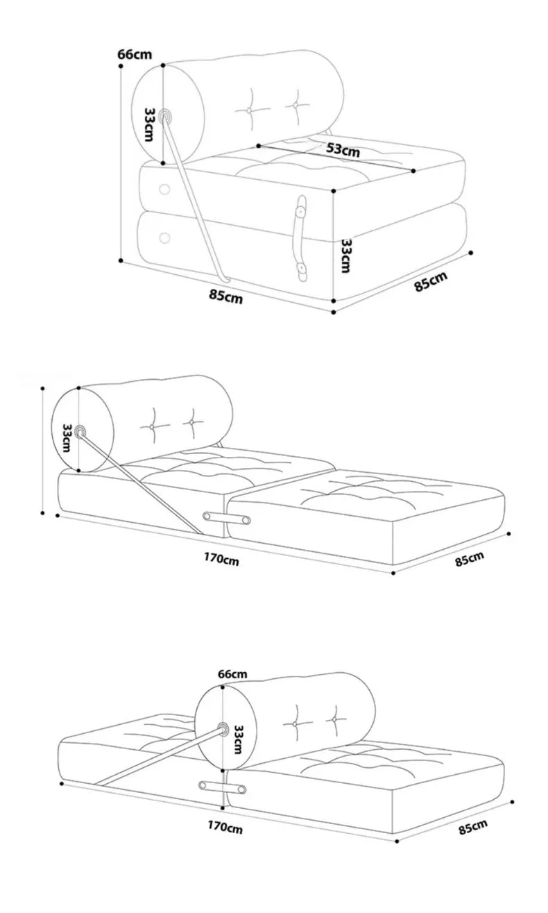 Modern Folding Sofa Bed Multifunctional Living Room Sofas Relaxing Sofa Chair Comfortable Individual Reclining Chairs Furniture