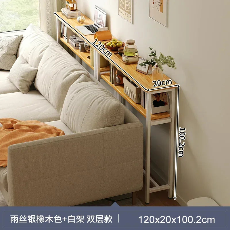 Simple Modern Super Narrow Side Table Stitching Storage System Living Room Bedside Multi-functional Tea Table