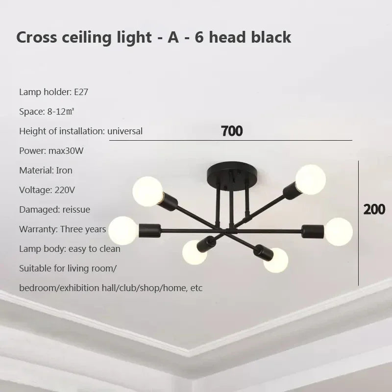 Modern LED Ceiling Light Chandelier for Bedroom Living Dining Room Minimalist Black White Golden Home Decor Lighting Fixture