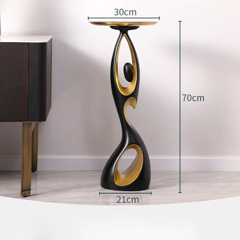New Arrival Creative Home Decor Art Abstract Sofa Side Table Luxury Living Room Porch Decoration Corner Table Design Furniture