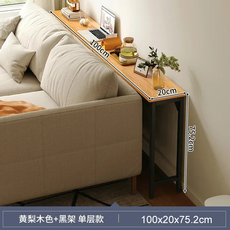 Simple Modern Super Narrow Side Table Stitching Storage System Living Room Bedside Multi-functional Tea Table