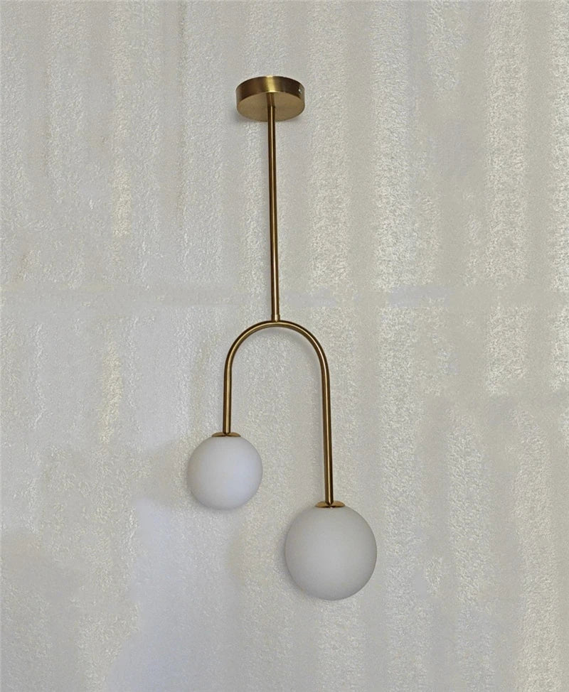 Nordic Glass Ball Ceiling Lights Restaurant Bar Home Decor Hanging Lamp Modern LED Living Room Bedroom Fixtures Indoor Lighting