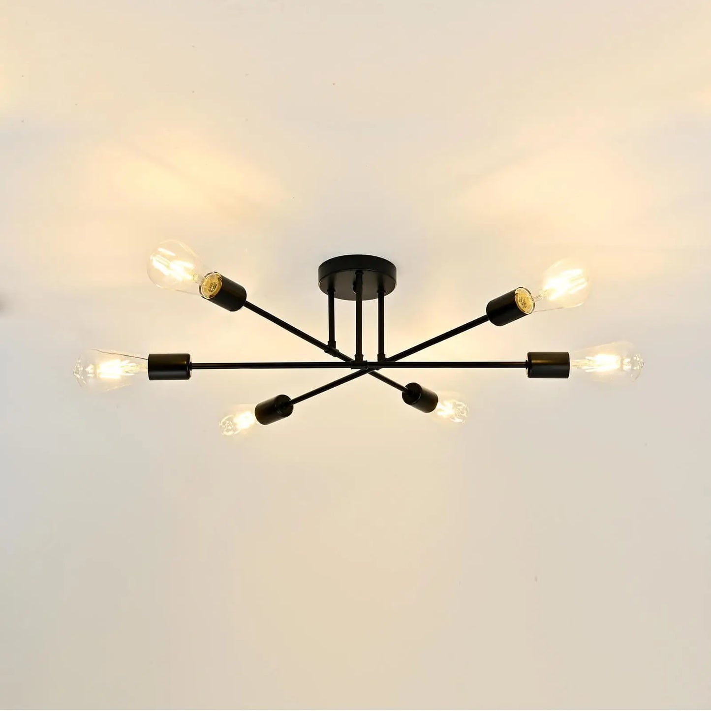 Nordic Minimalist Pendant Light Ceiling Lamp LED Chandelier Suitable for Bedrooms Living Rooms Black Gold Lighting Decoration