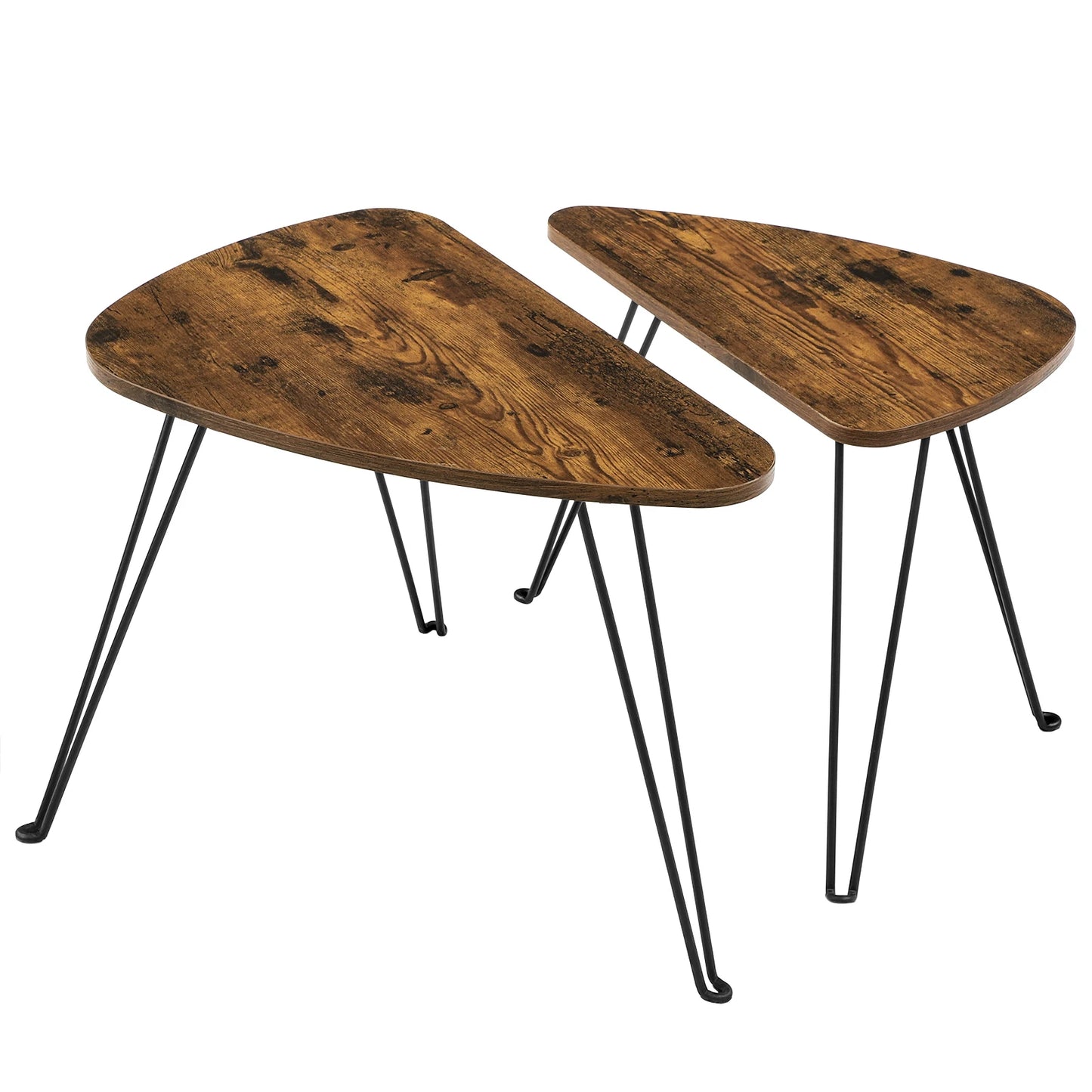 VASAGLE Set of 2 Side Tables, Nest of Tables, Coffee Tables, Living Room, Dining Room, Bedroom