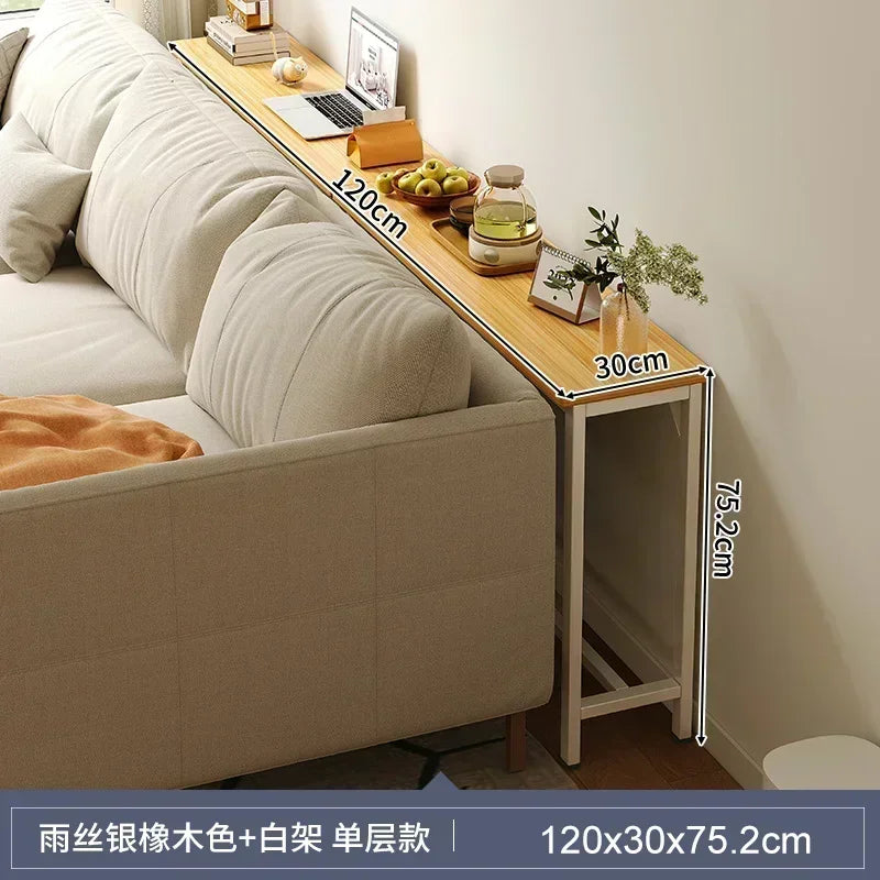 Modern Sofa Gap Table Narrow Side Table Multi-functional Living Room Tea Table Bedside Storage System Space-Saving Coffee Table