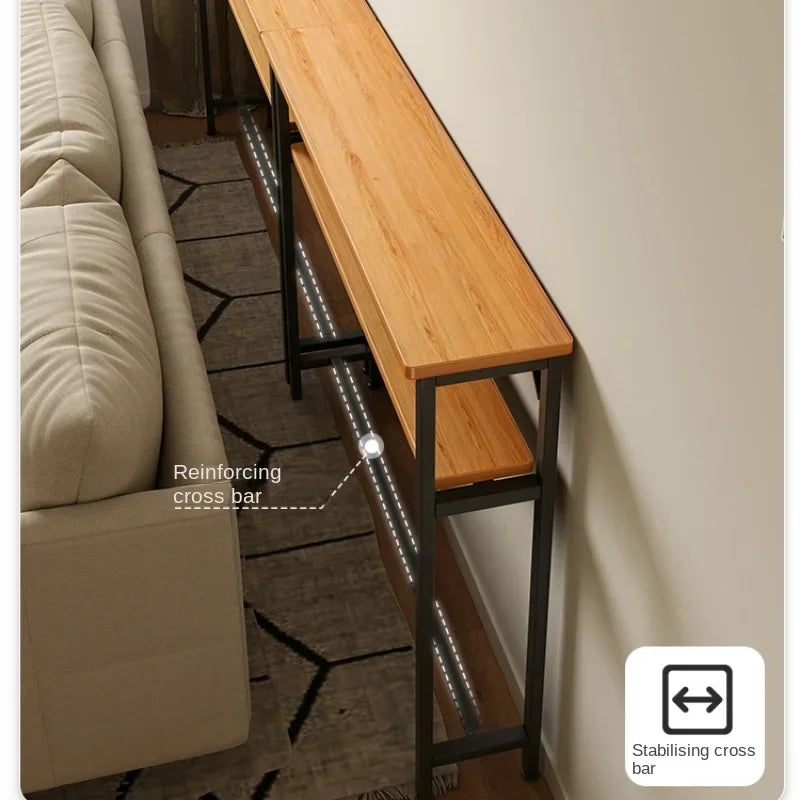 Simple Modern Super Narrow Side Table Stitching Storage System Living Room Bedside Multi-functional Tea Table