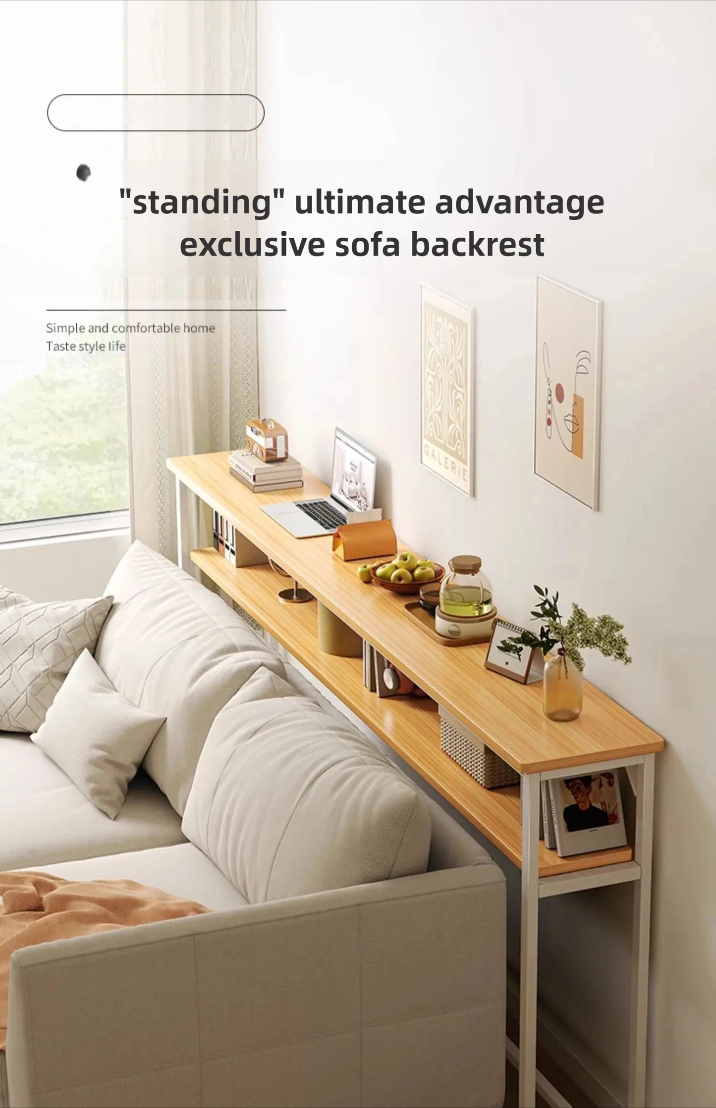 Simple Modern Super Narrow Side Table Stitching Storage System Living Room Bedside Multi-functional Tea Table