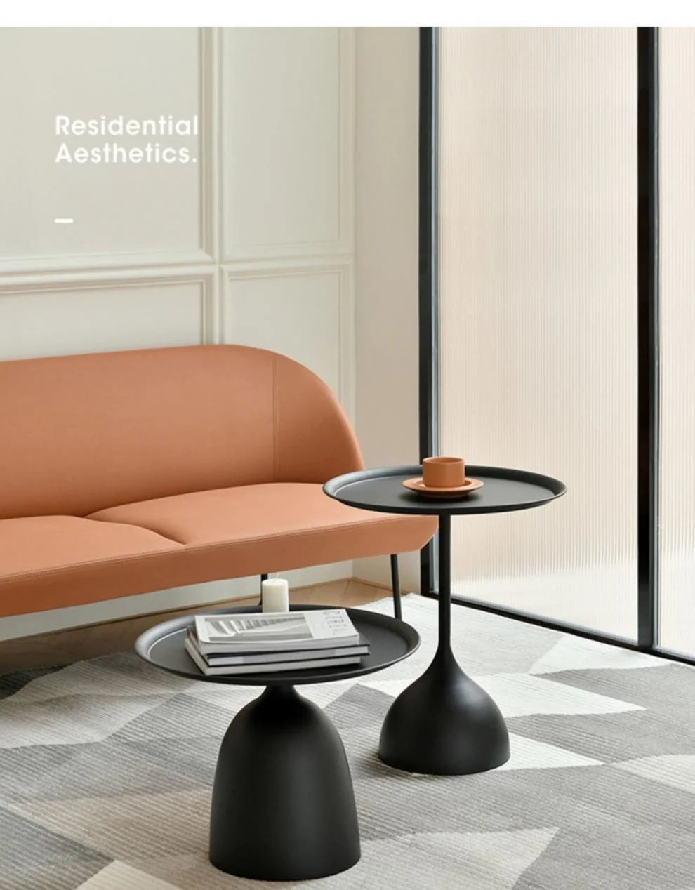 K-star Sofa Side Table Minimalist Light Luxury Small Coffee Table Mini Modern Creative Small Size Living Room Corner Table 2024