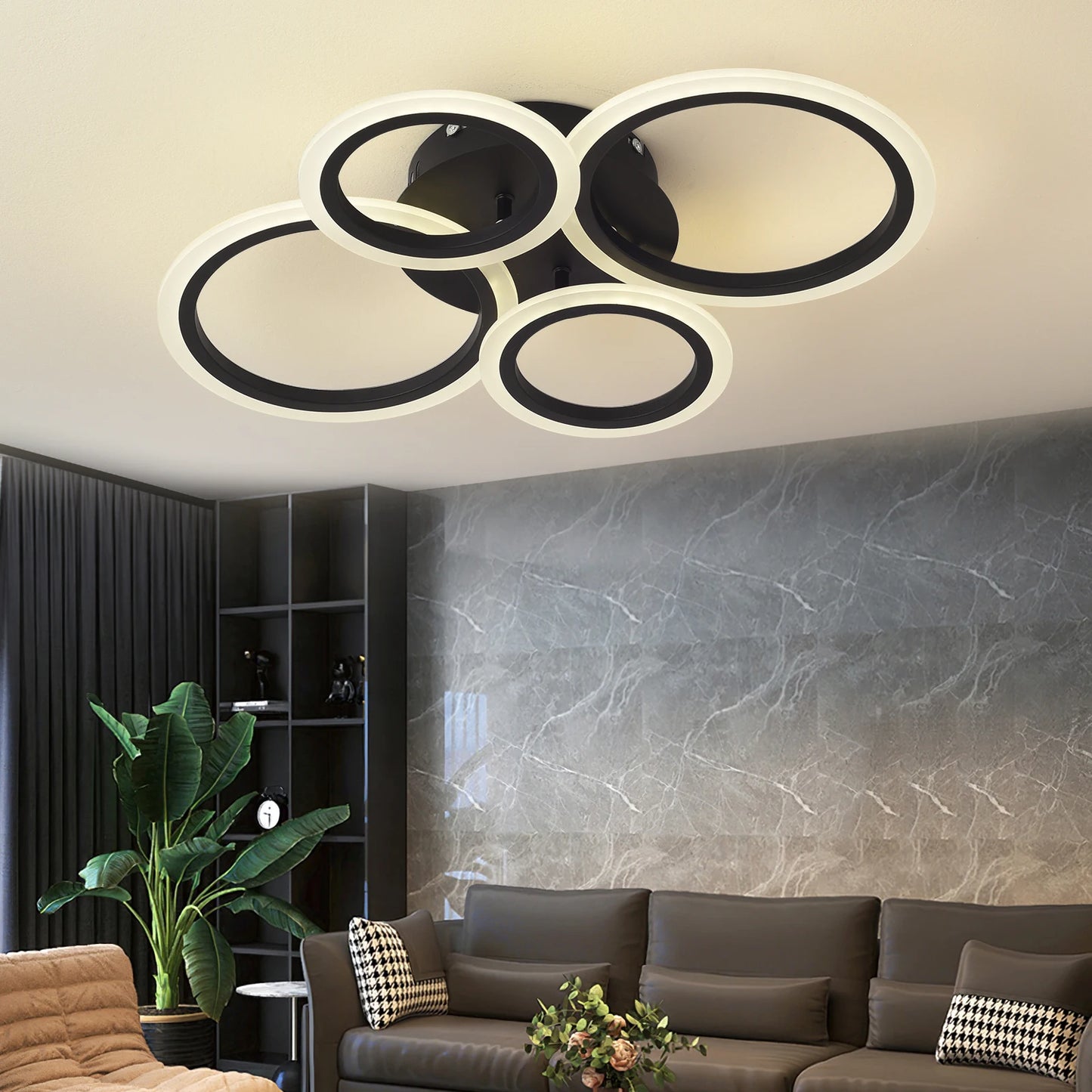 Modern LED Chandelier Home Lighting Ring Ceiling Mount Chandelier Living Room Bedroom Lighting Chandelier