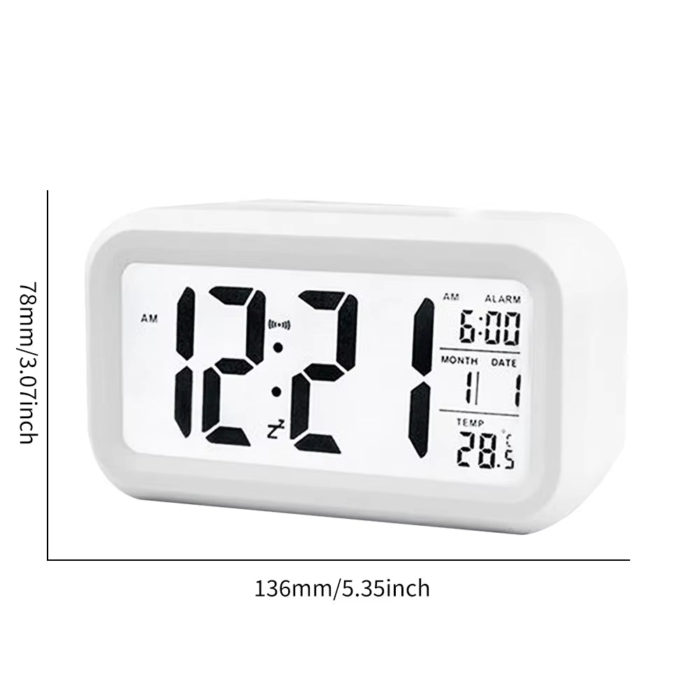 LED Digital Alarm Clock Table Alarm Clock Watch Electronic Desktop Clocks USB Wake up FM Radio Time Projector + Snooze Function