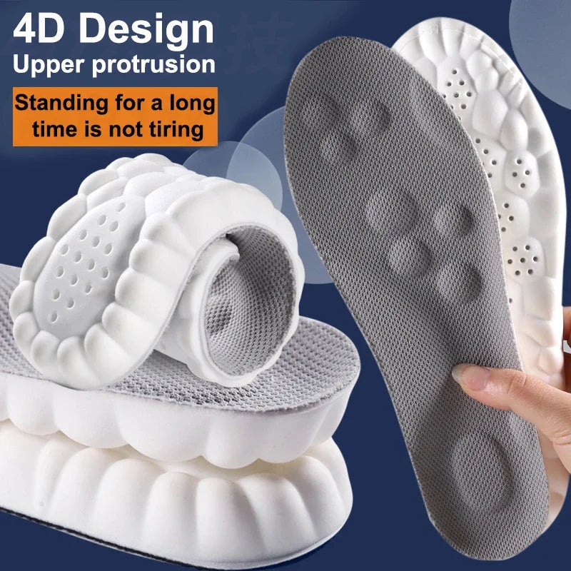 High Elasticity Latex Sport Insoles Soft Shoe Pads Arch Support Orthotic Insoles Breathable Deodorant Shock Absorption Cushion