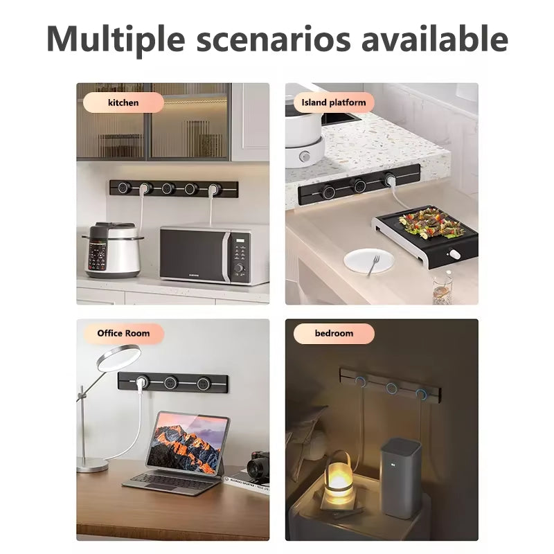 Power Track Socket Home Appliances Electric Plug Adapte Outlet UK US AU EU Standard Wall Sockets with Usb