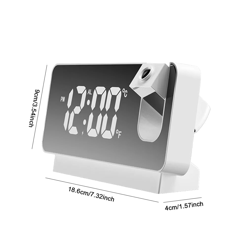 LED Digital Alarm Clock Table Alarm Clock Watch Electronic Desktop Clocks USB Wake up FM Radio Time Projector + Snooze Function