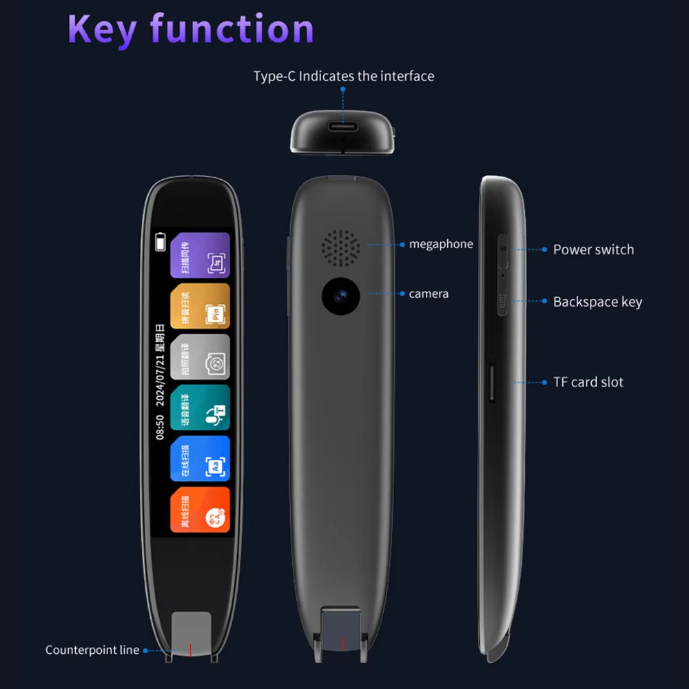 S60 Pro 3.7'' Touchscreen Translation Pen - 142 Languages, Scan & Read with WiFi/Bluetooth